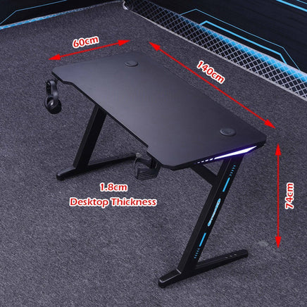 D2105 140cm Gaming Desk Desktop PC Computer Desks Desktop Racing Table Office Laptop Home AU - ElectronX Plus