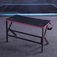 Gaming Desk Desktop PC Computer Desks Desktop Racing Table Office Laptop Home K-Shaped Legs Black 140cm - ElectronX Plus