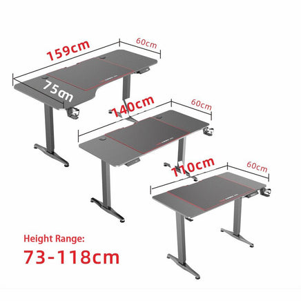 Gaming Standing Desk Home Office Lift Electric Height Adjustable Sit To Stand Motorized Standing Desk 1160 - ElectronX Plus