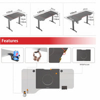 Gaming Standing Desk Home Office Lift Electric Height Adjustable Sit To Stand Motorized Standing Desk 1160 - ElectronX Plus