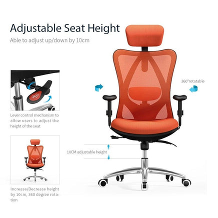 Sihoo M18 Ergonomic Office Chair, Computer Chair Desk Chair High Back Chair Breathable,3D Armrest and Lumbar Support - ElectronX Plus