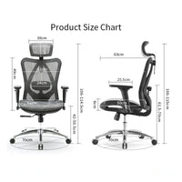 Sihoo M57 Ergonomic Office Chair, Computer Chair Desk Chair High Back Chair Breathable,3D Armrest and Lumbar Support Black without Foodrest - ElectronX Plus