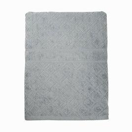 Premium Velour Diamond Design Jacquard Bath Towel (Grey) - ElectronX Plus