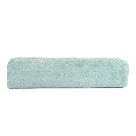 Premium Velour Diamond Design Jacquard Bath Towel (Aqua) - ElectronX Plus