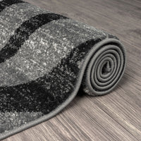 Adore Geometric Textural Rug - Grey - 160x160 - ElectronX Plus