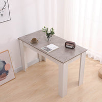 Dining Table Rectangular Wooden 120M-Grey&amp;White - ElectronX Plus