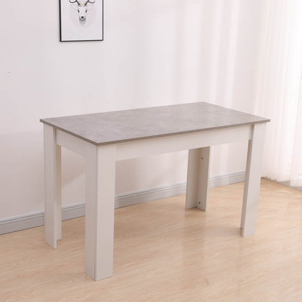 Dining Table Rectangular Wooden 120M-Grey&amp;White - ElectronX Plus