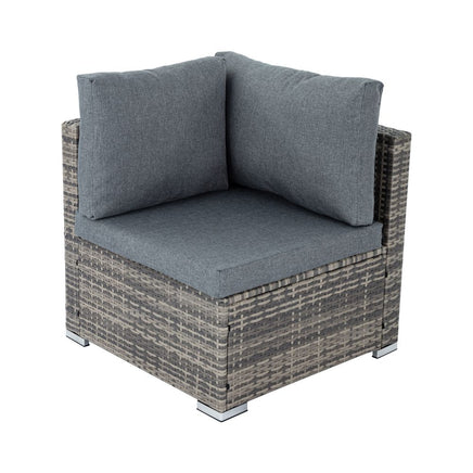 Ottoman-Style Outdoor Lounge Set in Grey - ElectronX Plus