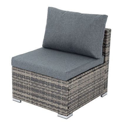 Ottoman-Style Outdoor Lounge Set in Grey - ElectronX Plus