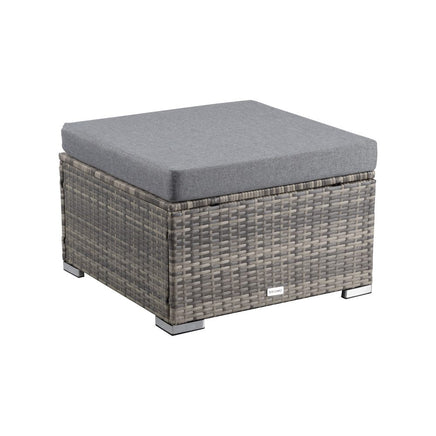 Ottoman-Style Outdoor Lounge Set in Grey - ElectronX Plus