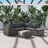 Ottoman-Style Outdoor Lounge Set in Grey - ElectronX Plus