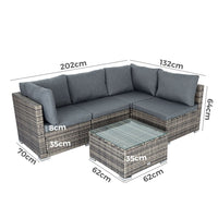 Outdoor Modular Lounge Sofa Bondi -Grey - ElectronX Plus