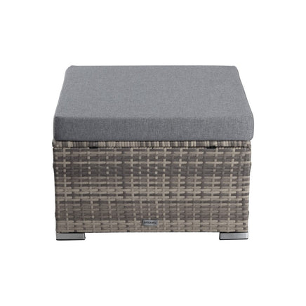 Large Modular Outdoor Ottoman Lounge Set in Grey - ElectronX Plus