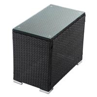 Black Wicker End Table - ElectronX Plus