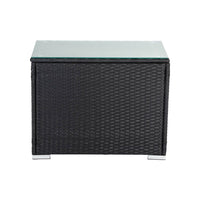 Black Wicker End Table - ElectronX Plus