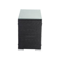 Black Wicker End Table - ElectronX Plus