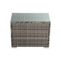 Grey Wicker End Table - ElectronX Plus