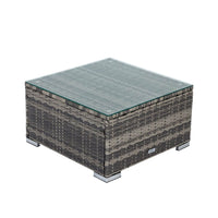 7PC Outdoor Wicker Lounge with Storage Corner (Grey) - ElectronX Plus