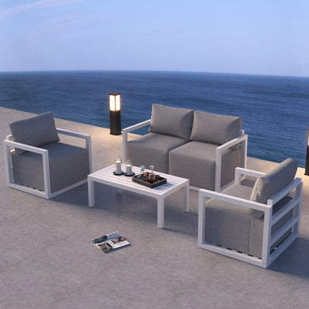 Alfresco Serenity Outdoor Lounge Set – Charcoal Grey - ElectronX Plus