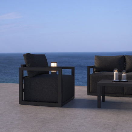 Alfresco Serenity Outdoor Lounge Set – Charcoal Grey - ElectronX Plus