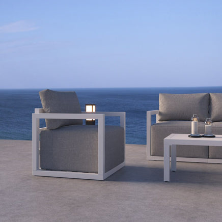 Alfresco Serenity Outdoor Lounge Set – Charcoal Grey - ElectronX Plus