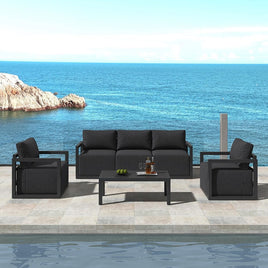 Alfresco 5-Seater Deep-Seated Patio Set – Charcoal Grey - ElectronX Plus