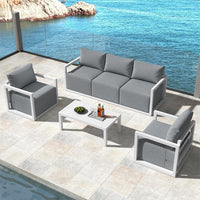 Alfresco 5-Seater Deep-Seated Patio Set – Charcoal Grey - ElectronX Plus