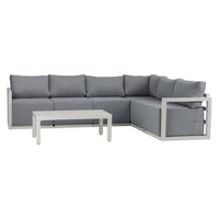 Alfresco Contemporary All-Weather Lounge Set – Charcoal Grey - ElectronX Plus