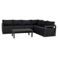 Alfresco Contemporary All-Weather Lounge Set – Charcoal Grey - ElectronX Plus