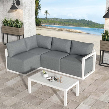 Four-Seat Alfresco Harmony Set – Charcoal Grey - ElectronX Plus