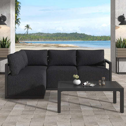 Four-Seat Alfresco Harmony Set – Charcoal Grey - ElectronX Plus