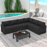 Alfresco Contemporary All-Weather Lounge Set – White - ElectronX Plus