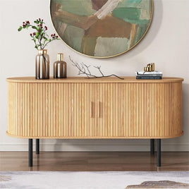 Ripple Sideboard with Sliding Doors — Earthy Elegance Redefined - ElectronX Plus