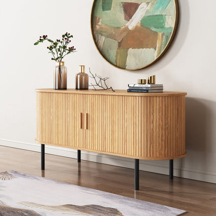 Ripple Sideboard with Sliding Doors — Earthy Elegance Redefined - ElectronX Plus