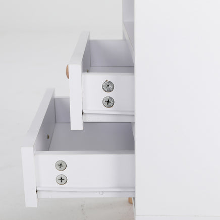 2X Bedside Table Side Storage Cabinet Nightstand Bedroom 2 Drawer ANYA - WHITE - ElectronX Plus