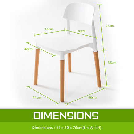 2X Retro Belloch Stackable Dining Cafe Chair WHITE - ElectronX Plus