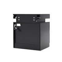 Bedside Table 2 Drawers RGB LED Bedroom Cabinet Nightstand Gloss AURORA BLACK - ElectronX Plus