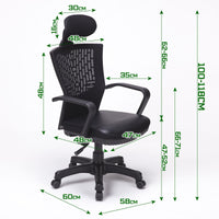 Ergonomic Korean Office Chair CHILL BLACK - ElectronX Plus