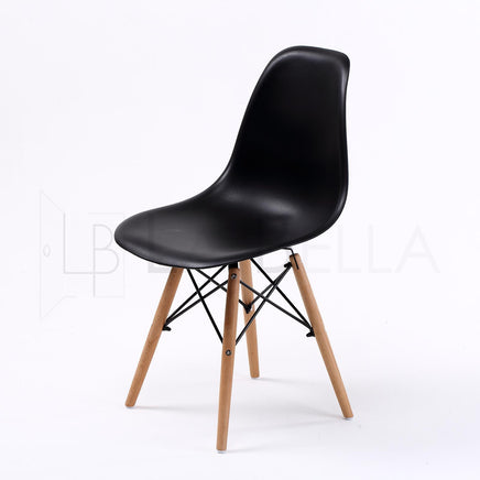 4X Retro Dining Cafe Chair DSW BLACK - ElectronX Plus