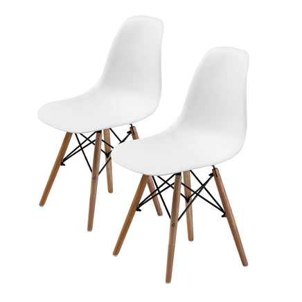 2X Retro Dining Cafe Chair DSW WHITE - ElectronX Plus