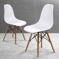 2X Retro Dining Cafe Chair DSW WHITE - ElectronX Plus