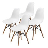 4X Retro Dining Cafe Chair DSW WHITE - ElectronX Plus