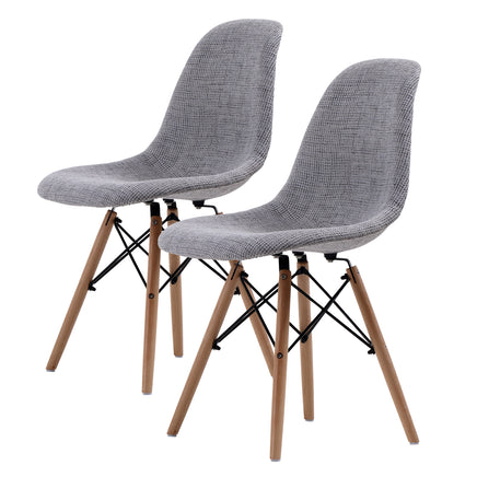 2X Retro Dining Cafe Chair DSW GREY - ElectronX Plus