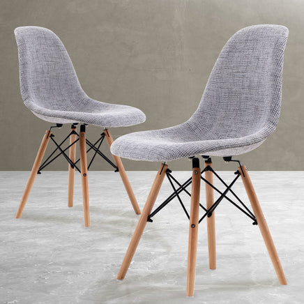 2X Retro Dining Cafe Chair DSW GREY - ElectronX Plus