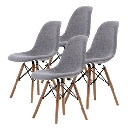 4X Retro Dining Cafe Chair DSW GREY - ElectronX Plus