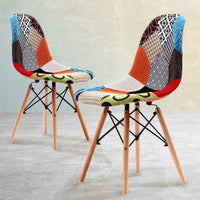 2X Retro Dining Cafe Chair DSW MULTI COLOUR - ElectronX Plus