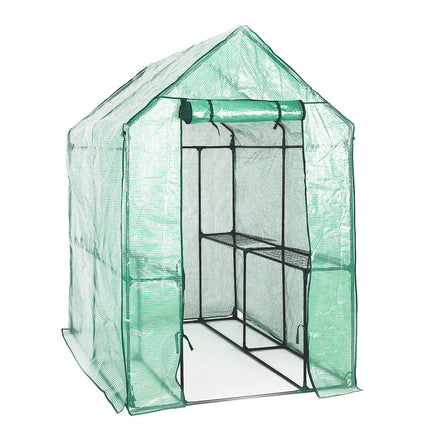 Garden Greenhouse Walk-In Shed 1.9x1.2x1.9M PE Apex - ElectronX Plus