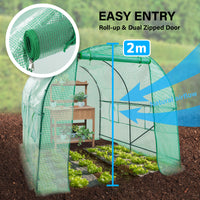 Greenhouse Walk-In Shed 3x2x2M PE Dome Tunnel Polytunnel - ElectronX Plus