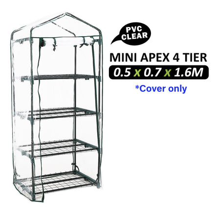 Mini Garden Greenhouse Shed PVC Cover Only Apex - ElectronX Plus