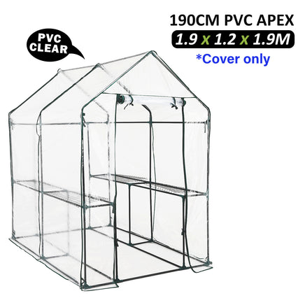 Home Ready Garden Greenhouse Shed PVC Cover Only Apex 190cm - ElectronX Plus